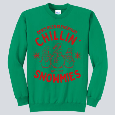 Adult Crewneck - Winter Holidays - Chillin' - Red Thumbnail