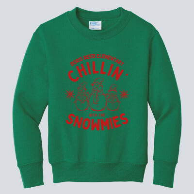 Youth Crewneck - Winter Holidays - Chillin' - Red Thumbnail