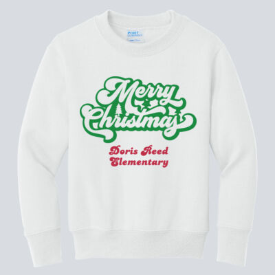 Youth Crewneck - Winter Holidays - Merry Christmas - Green & Red Thumbnail