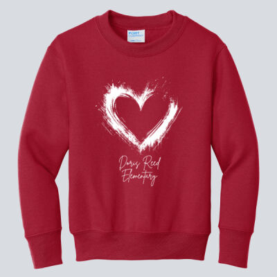 Youth Crewneck - Spring Holidays - Valentine's Heart Thumbnail