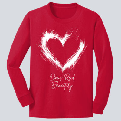Youth Long Sleeve Shirt - Spring Holidays - Valentine's Heart Thumbnail