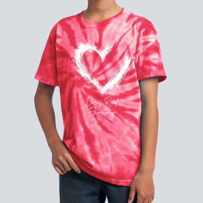 Youth Tie-Dye T-Shirt - Spring Holidays - Valentine's Heart Thumbnail