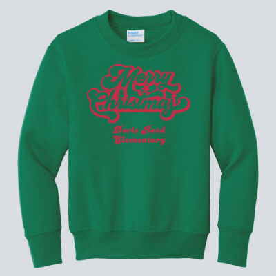 Youth Crewneck - Winter Holidays - Merry Christmas - Red Thumbnail